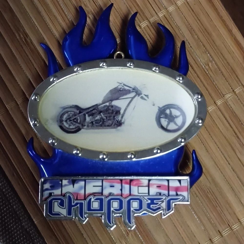2005 American Chopper Christmas Ornament Motorcycle‎ Flame Logo Limited Edition